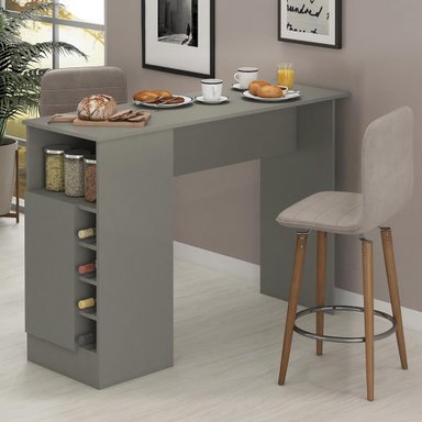 MESA DESAYUNADOR COCINA CASABELLA ALICIA GRIS - 4