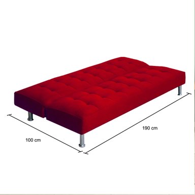 CASABELLA SOFA CAMA LORENZ 3 CUERPOS ROJO - 3