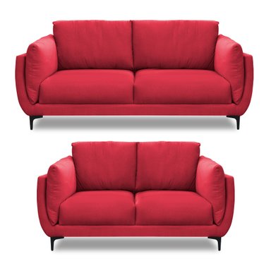 JUEGO DE SALA CASABELLA MAELIS 3-2 ROJO