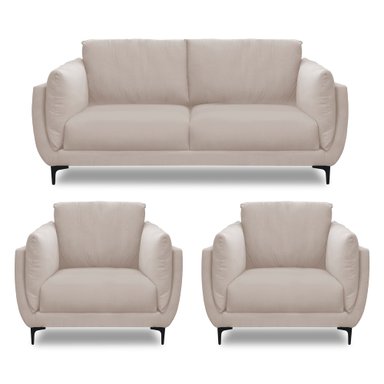 JUEGO DE SALA CASABELLA MAELIS 3-1-1  BEIGE