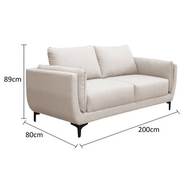 JUEGO DE SALA CASABELLA MAELIS 3-1-1 BEIGE - 2