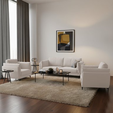 JUEGO DE SALA CASABELLA MAELIS 3-1-1 BEIGE - 4