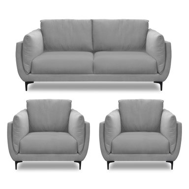 JUEGO DE SALA CASABELLA MAELIS 3-1-1  GRIS