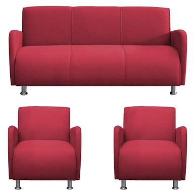 JUEGO DE SALA CASABELLA NAOMI 3-1-1 ROJO