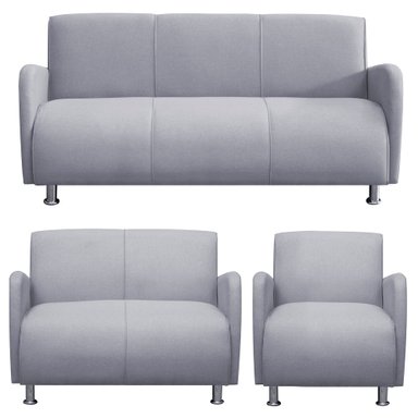 JUEGO DE SALA CASABELLA NAOMI 3-2-1 GRIS