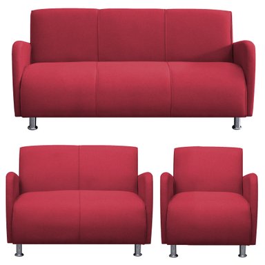 JUEGO DE SALA CASABELLA NAOMI 3-2-1 ROJO