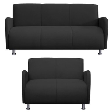 JUEGO DE SALA CASABELLA NAOMI 3-2 NEGRO