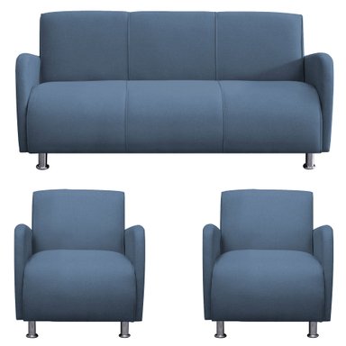 JUEGO DE SALA CASABELLA NAOMI 3-1-1 ACERO