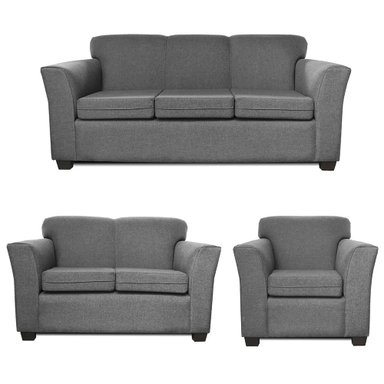 JUEGO DE SALA CASABELLA ADELAINE 321 GRAFITO