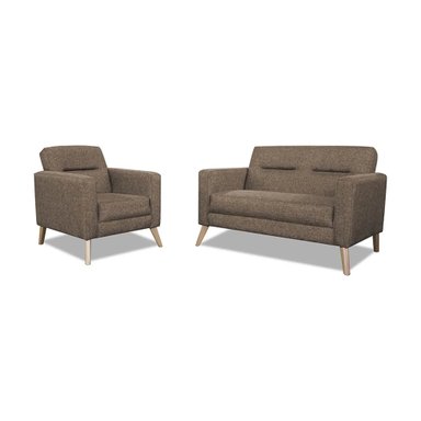 JUEGO DE SALA CASABELLA SERBIA 2-1 MARRON