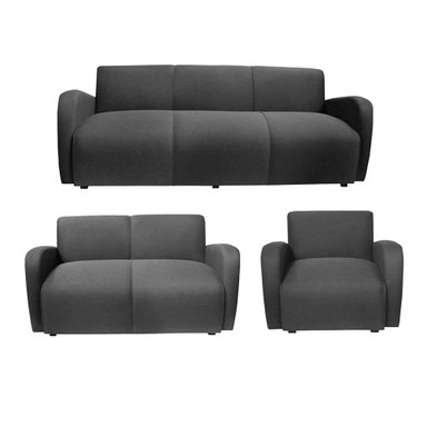 JUEGO DE SALA CASABELLA NAPOLI 321 GRAFITO