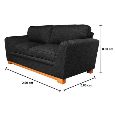 JUEGO DE SALA CASABELLA BALTIMORE 321 NEGRO - 2
