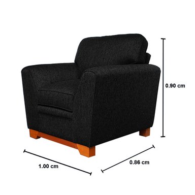 JUEGO DE SALA CASABELLA BALTIMORE 321 NEGRO - 4