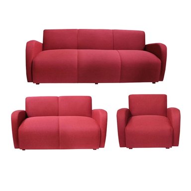 JUEGO DE SALA CASABELLA NAPOLI 321 ROJO