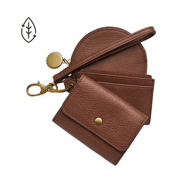SET BILLETERA FOSSIL SLG1484200 CUERO MARRÓN