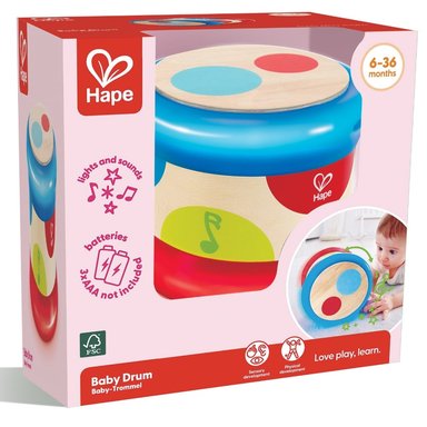 TAMBOR DE MADERA INTERACTIVO PARA BEBÉ