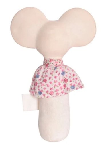 MEIYA Y ALVIN CHIRRIADOR TEXTIL Y JUGUETE MORDEDOR CAUCHO NATURAL MODELO MEIYA LA RATONA