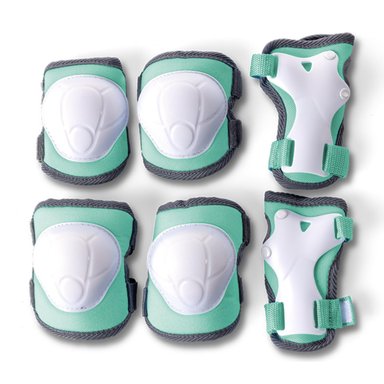 YVOLUTION SET DE CODERAS, RODILLERAS Y MUÑEQUERAS DE SEGURIDAD - TALLA S, COLOR VERDE - 1