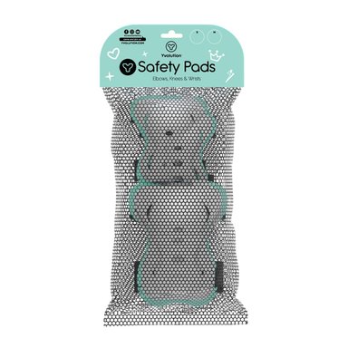 YVOLUTION SET DE CODERAS, RODILLERAS Y MUÑEQUERAS DE SEGURIDAD - TALLA S, COLOR VERDE - 3