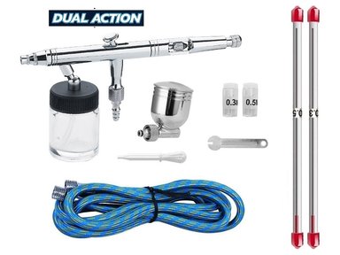 AERÓGRAFO BORME DOBLE ACCIÓN PISTOLA KIT PINTURA