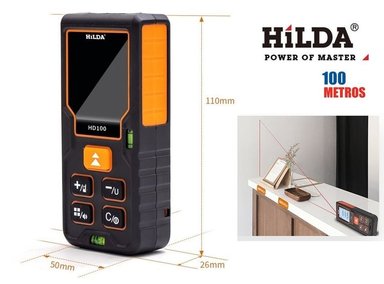 MEDIDOR DISTANCIA LÁSER BORME MI355 100M HILDA DISTANCIÓMETRO