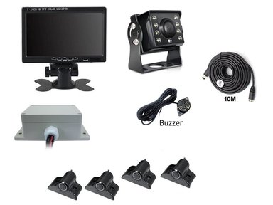 KIT SENSOR DE RETROCESO + PANTALLA + CAMARA + BUZZER + CABLE