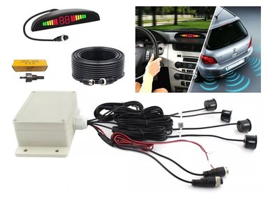 SENSOR DE RETROCESO 12-24V + CABLE 15M (REDONDO)