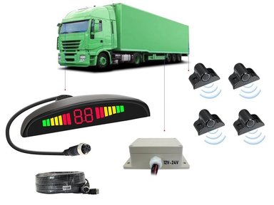 SENSOR DE RETROCESO 12-24V + CABLE 15M