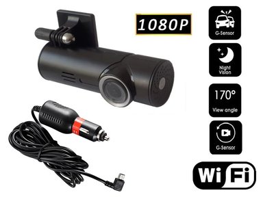 CÁMARA DASH CAM WIFI DVR 128GB 1080P - CIGARRERA 12V