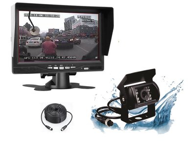 KIT PANTALLA + CÁMARA AHD  + CABLE DE 20M PARA CAMION, OMNIBUS