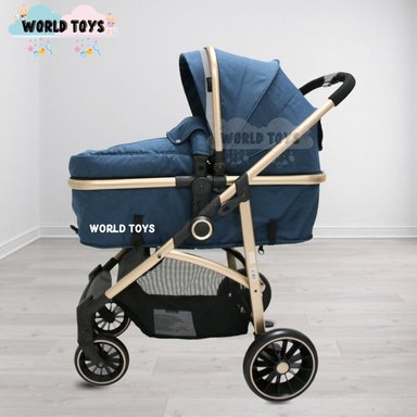 COCHE CUNA EBABY CARRI DELUXE MOISÉS AZUL - 3