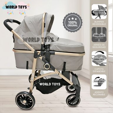 COCHE CUNA EBABY CARRI DELUXE BEIGE MOISÉS E BABY