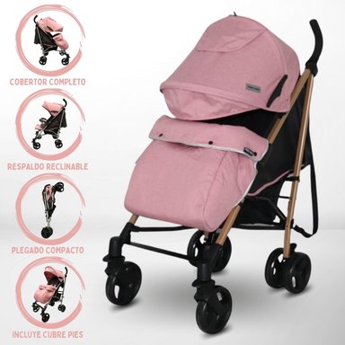COCHE BASTÓN DEPORTIVO FREE KIDS SEVILLA GOLD ROSADO