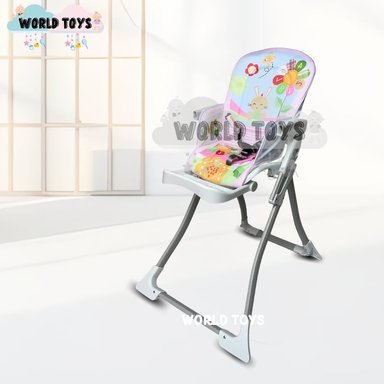 SILLA COMER BABY LOVE JUNGLE ROSADO PLEGABLE - 2