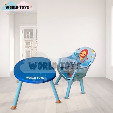 SILLA COMER BABY KITS NEW BISTRO AZUL CARPETA 3 EN 1 - 2