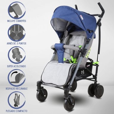 COCHE BASTÓN BABYGO NITRO SMART DEPORTIVO AZUL