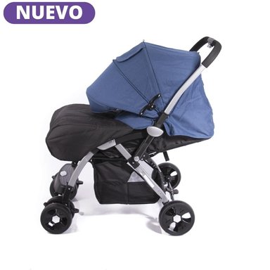 COCHE CUNA EBABY KUPER TRAVEL LUJO AZUL - 2