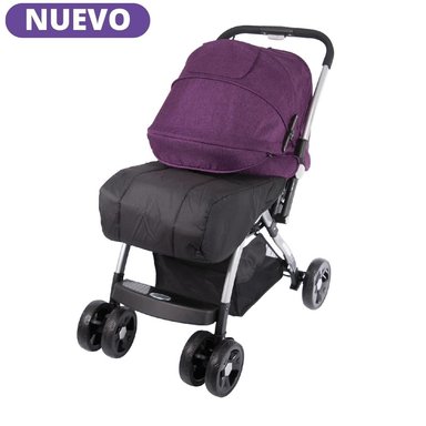 COCHE CUNA EBABY KUPER TRAVEL LUJO MORADO - 2