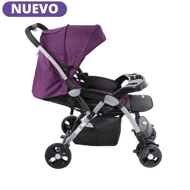 COCHE CUNA EBABY KUPER TRAVEL LUJO MORADO - 3