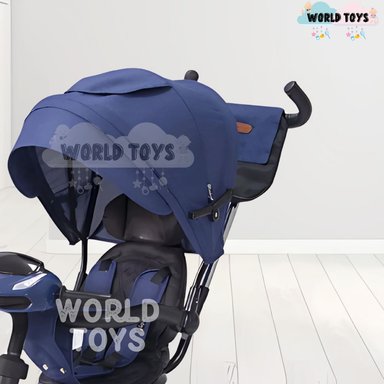 TRICICLO EBABY ZOE AZUL GUIADOR 3 EN 1 - 3