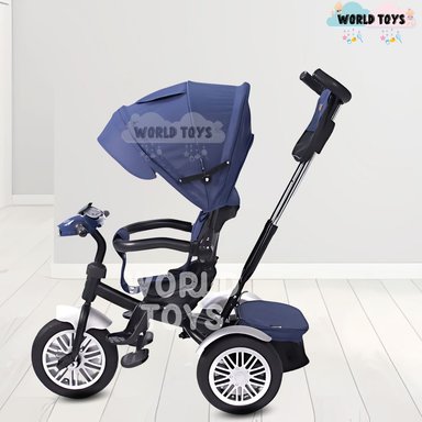 TRICICLO EBABY ZOE AZUL GUIADOR 3 EN 1 - 4