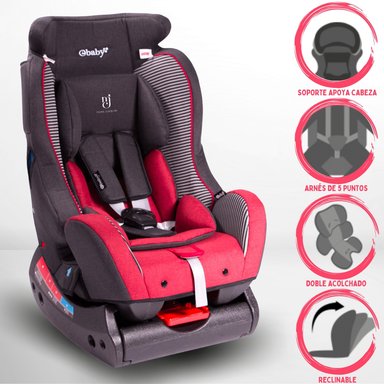 SILLA AUTO EBABY BUX ROJO +1 MES