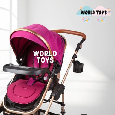 COCHE CUNA VOYAGE ZEUS FUCSIA TRAVEL SYSTEM CON PORTA BEBÉ - 4