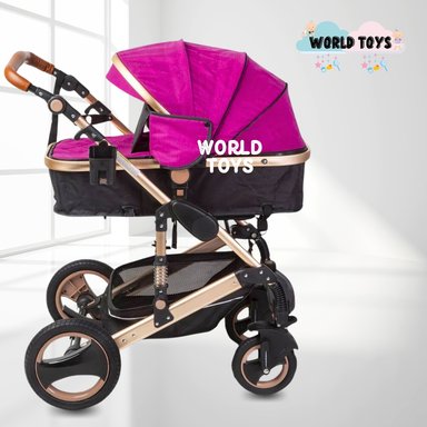 COCHE CUNA VOYAGE ZEUS FUCSIA TRAVEL SYSTEM CON PORTA BEBÉ - 5