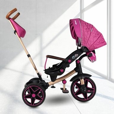 TRICICLO VOYAGE GIRATORIO 5 EN 1 NOVA NEW USB BLUETOOTH FUCSIA - 2