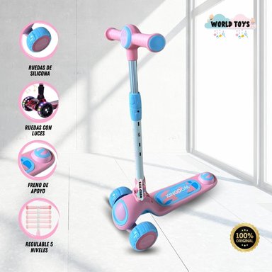 SCOOTER KINGDOM PARA NIÑOS «POCKET» ROSADO - 1