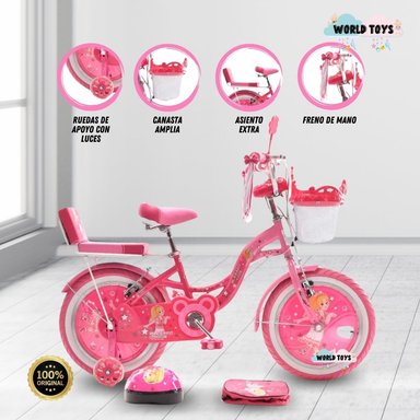 BICICLETA KINGDOM NIÑA ARO 16 PRINCESS ROYAL II ROSADO