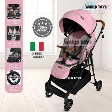 COCHE CUNA BABY FELICI AMORE LUJO ROSADO