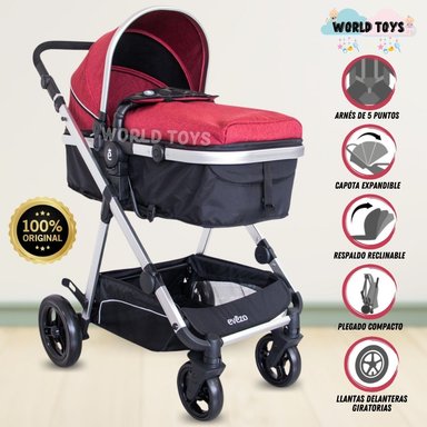 COCHE CUNA EBABY GRAND IBIZA VINO MOISÉS LUJO