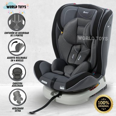 SILLA DE AUTO 360° «DONAN» GRIS OSCURO